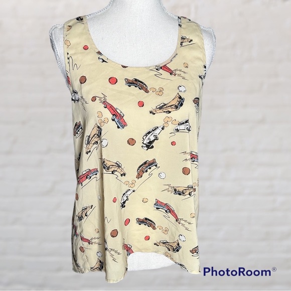 American Rag Tops - American rag vintage car racer back tank